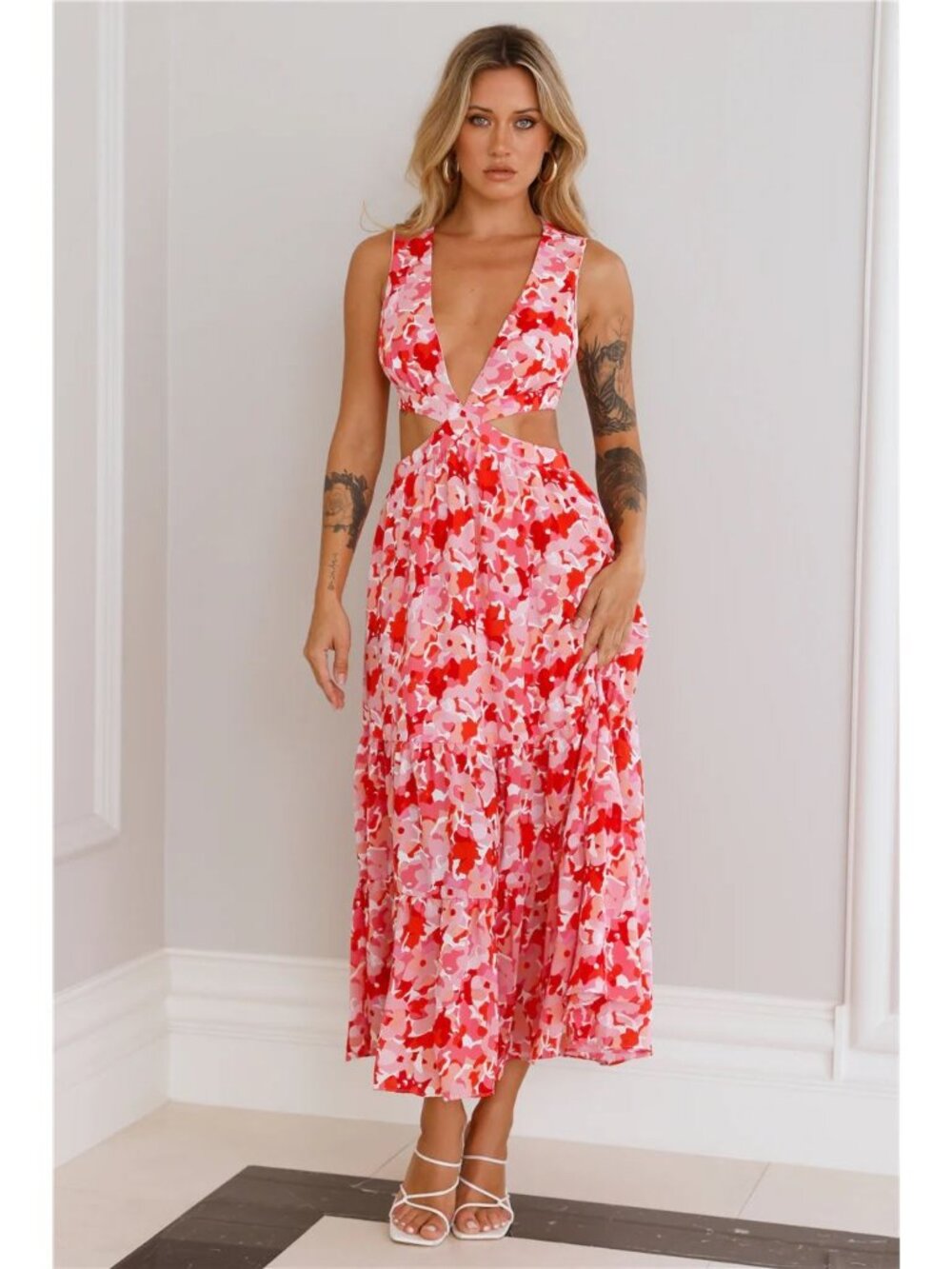 Hello Molly NWT Mixing Love Maxi Dress Pink size 8